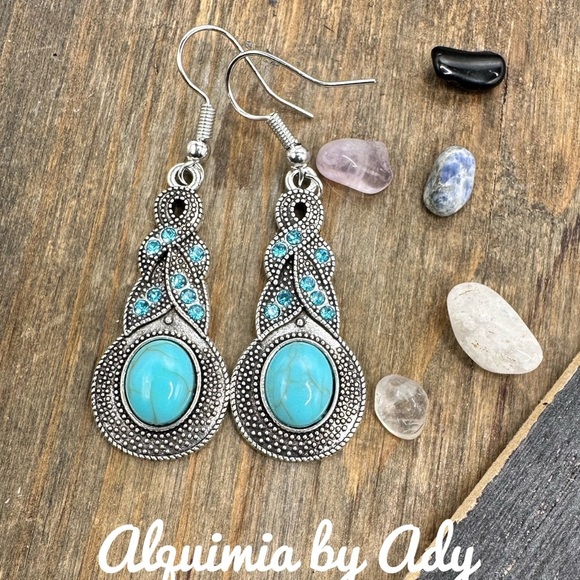 Alquimia Silver and Turquoise Earrings - Picture 1 of 1